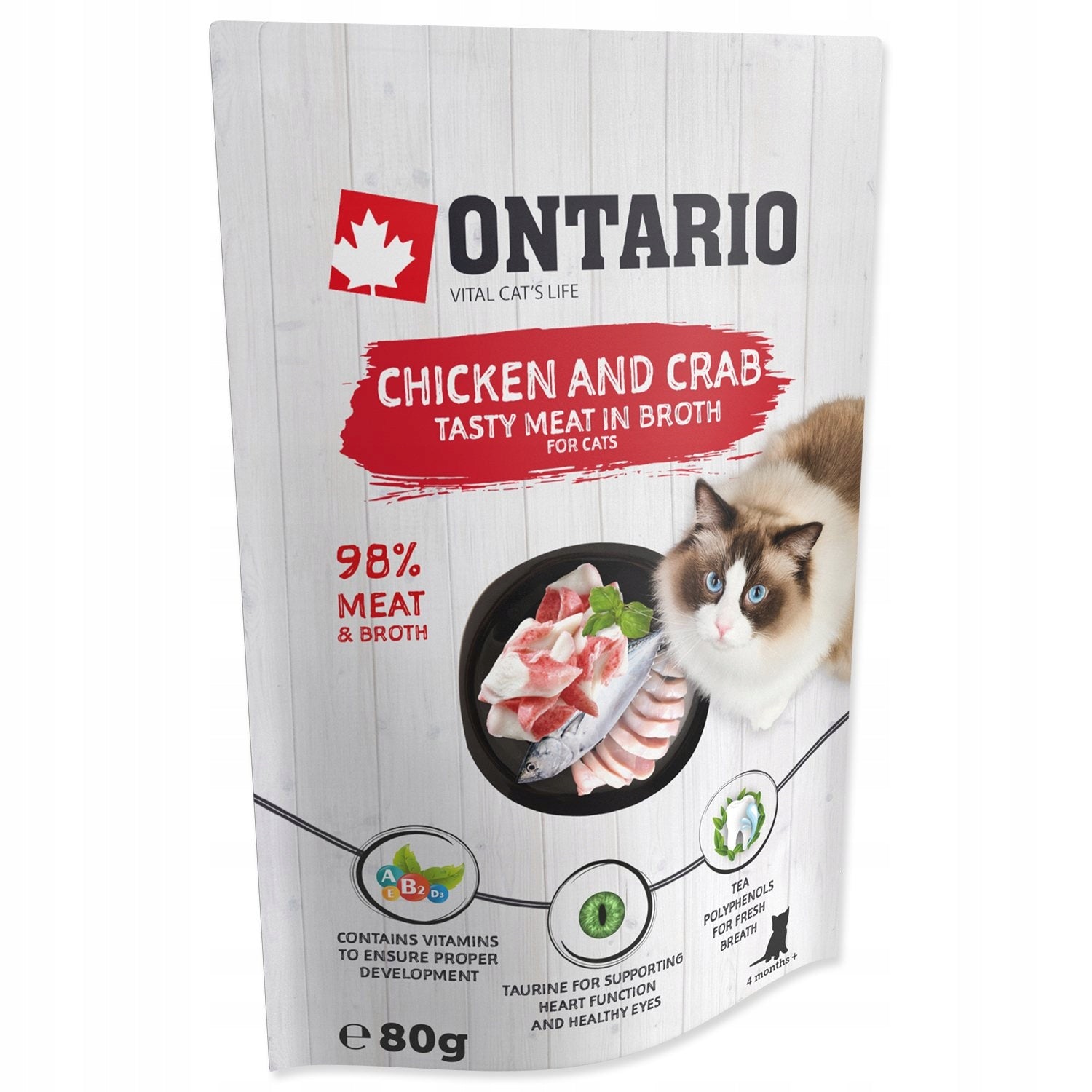 Kapsička Ontario kuře a krab ve vývaru 80g Brand Ontario
