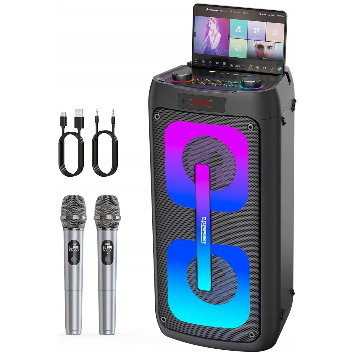 Karaoke Bluetooth Speaker Kit With Two Microphones Gesnada K68 Party