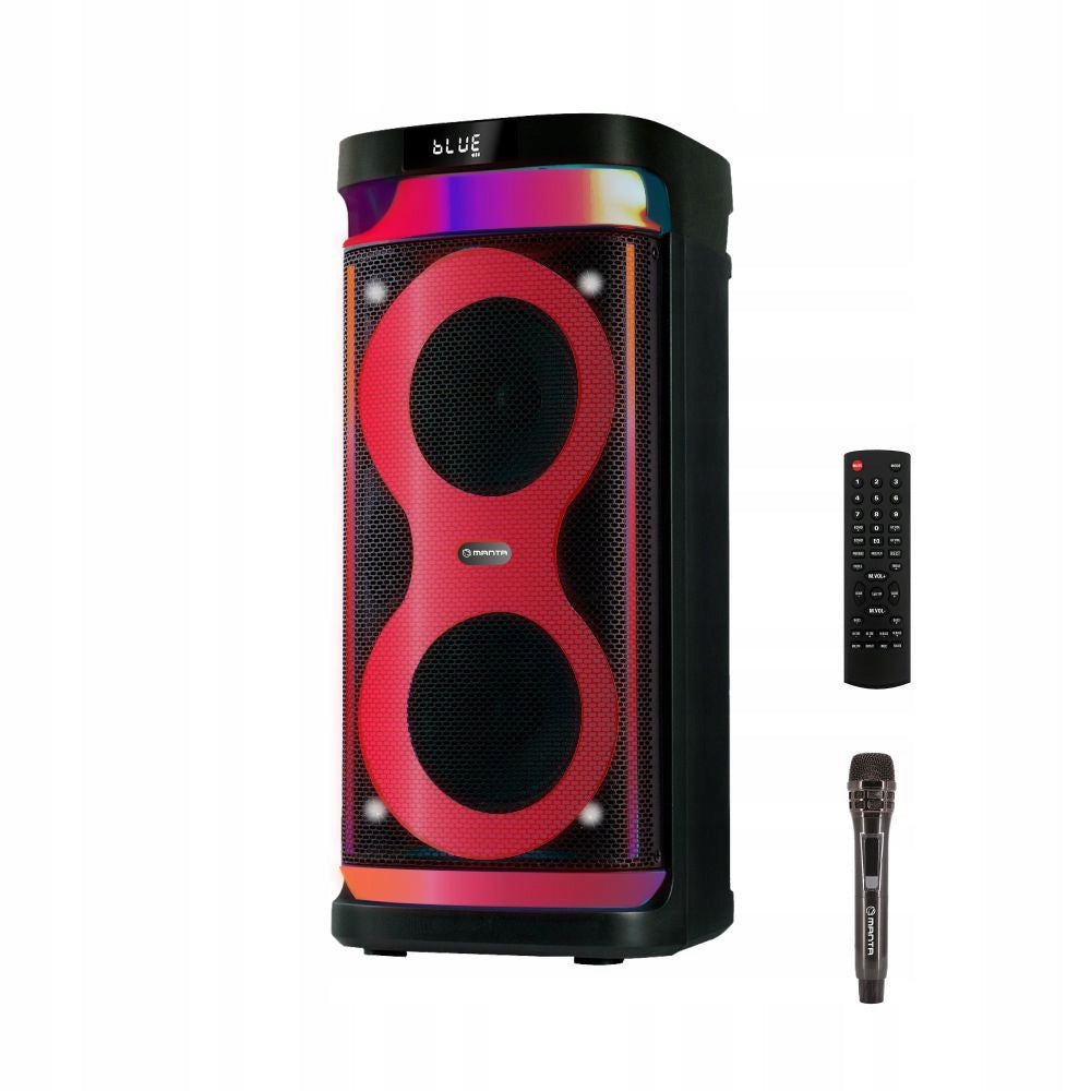 Karaoke Bluetooth Speaker Portable Power Audio Manta ARGOS Microphone 100W Manufacturer code Głośnik Przenośny Karaoke Manta SPK0601B100