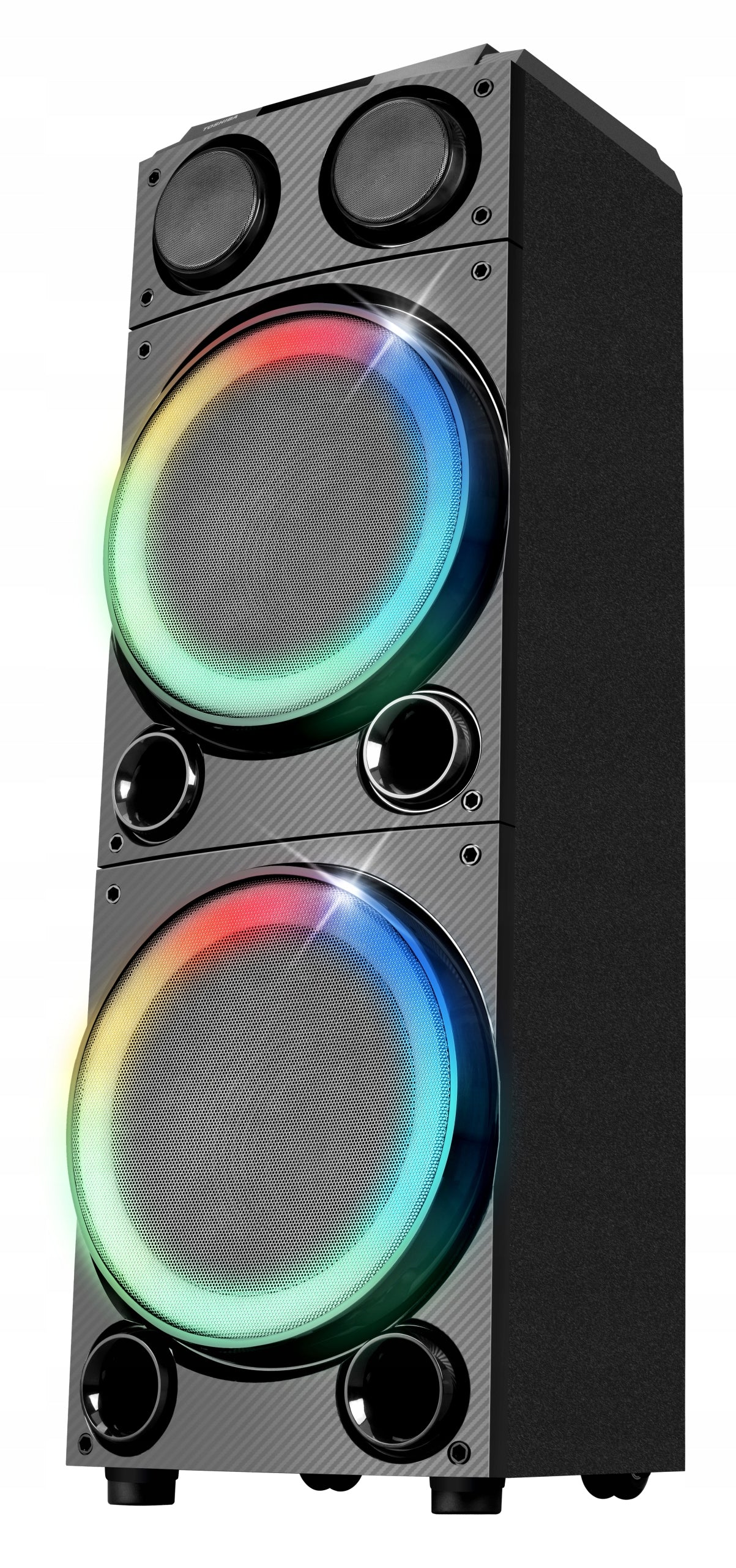 Karaoke Bluetooth Speaker Toshiba Powerful 200W Bass LED Micron Party Box Brand Toshiba