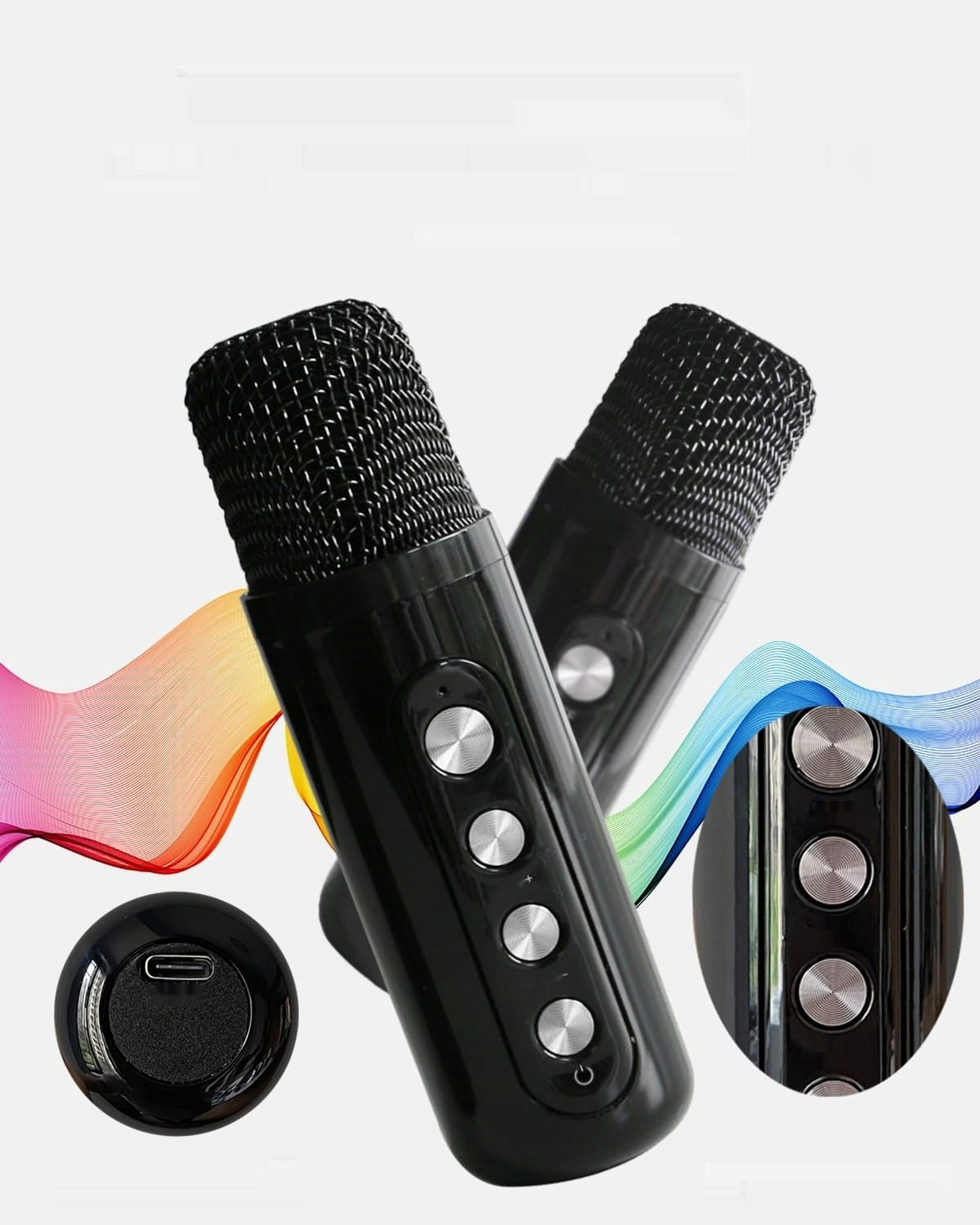 Karaoke machine with 2 Bluetooth microphones, voice change, LED1396 lights Brand no brand