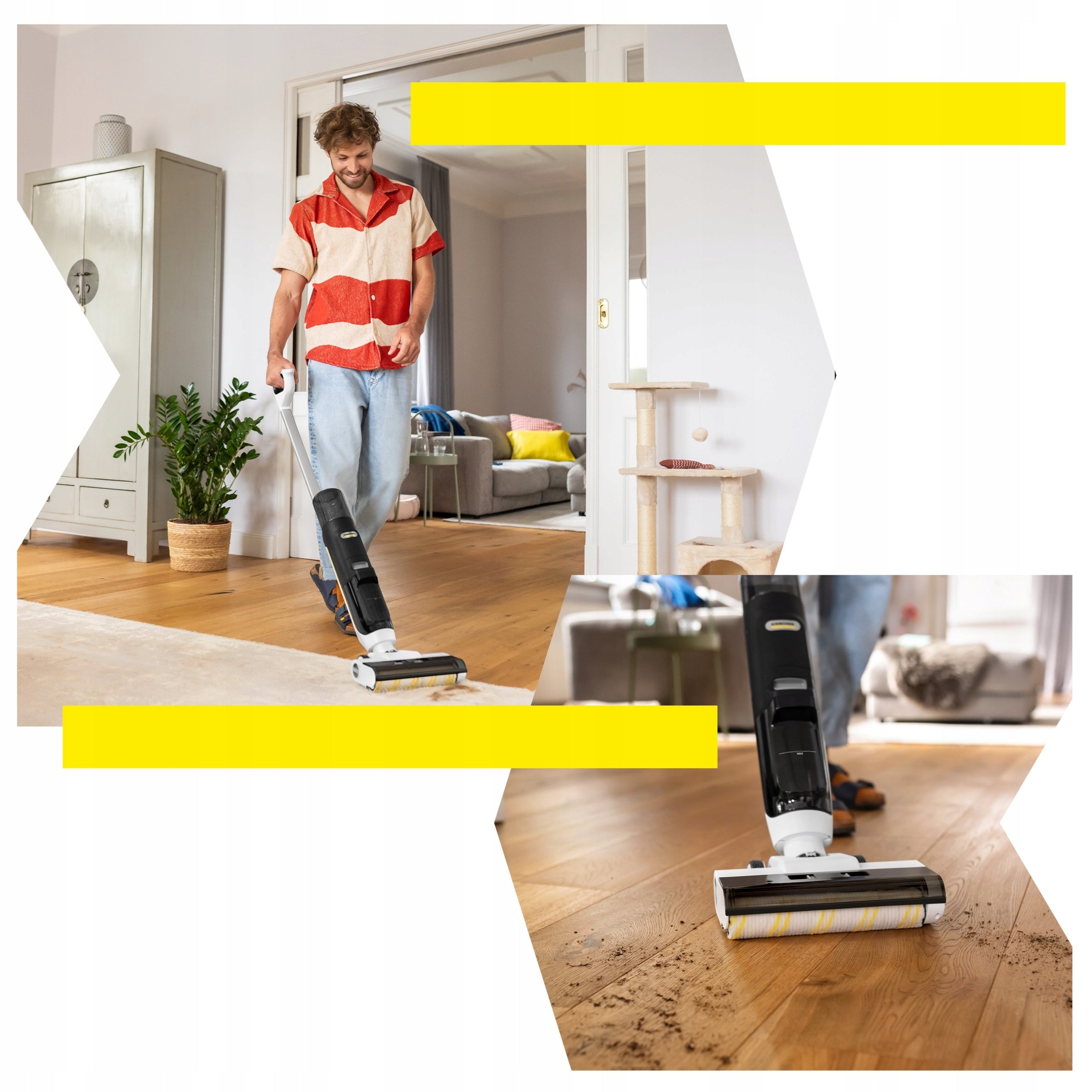 Karcher Cordless Electric Mop with FCV 3 Natural Vacuuming Function Model FCV 3