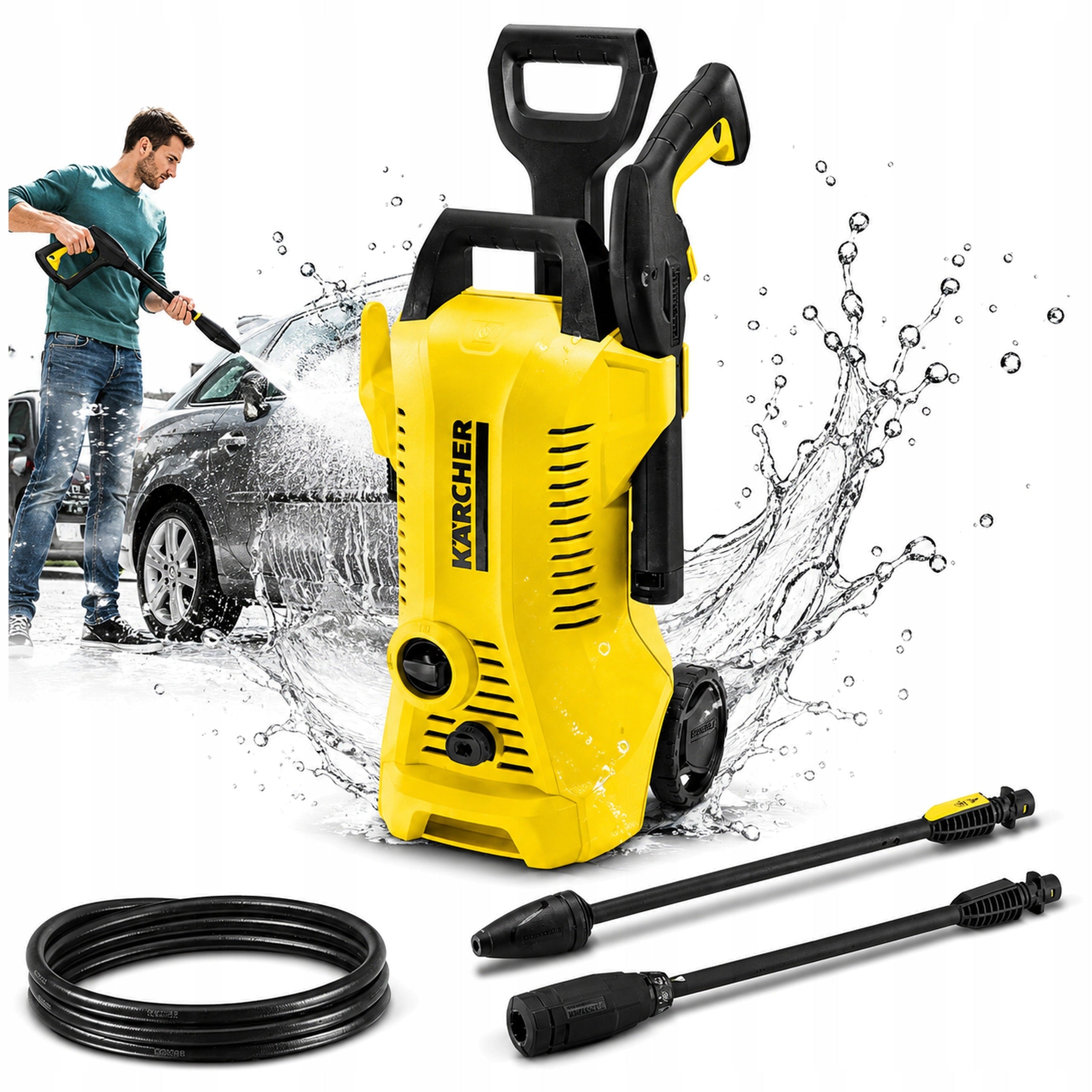 Karcher K2 Power Control Pressure Washer For Garden and Facade Terrace Car
