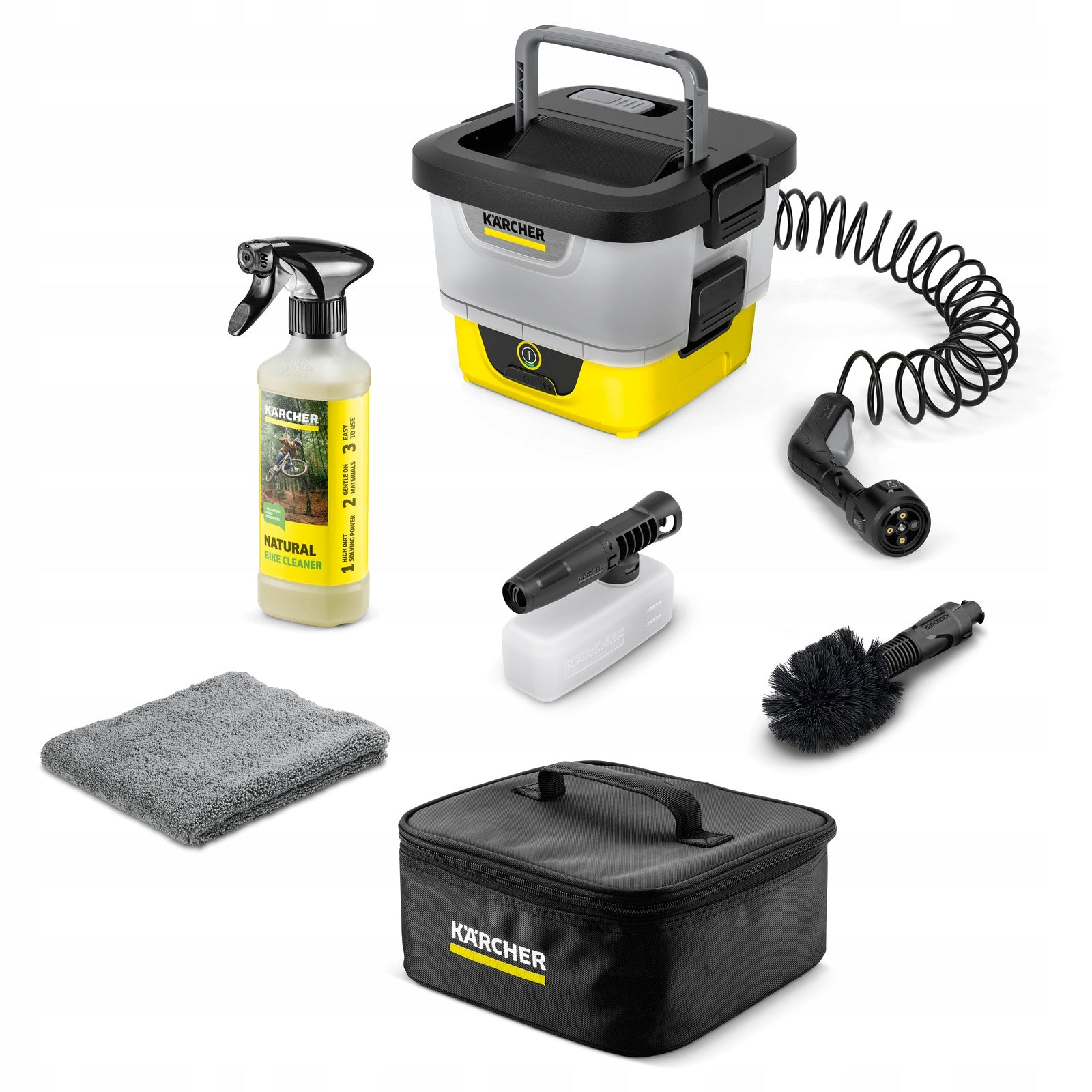 Karcher OC4 Cordless Portable Pressure Washer Bike Set