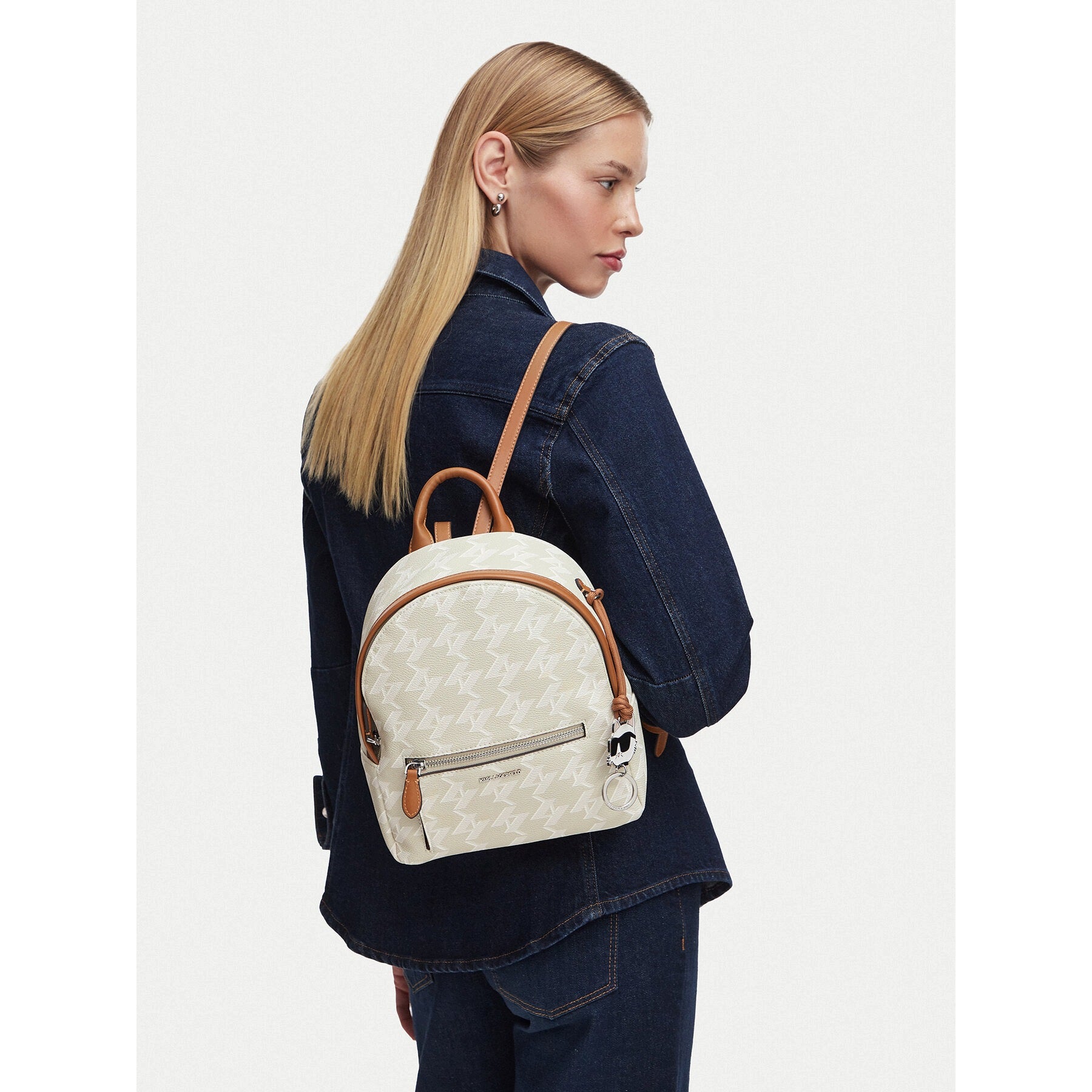 Karl Lagerfeld Women's Backpack Cream B3W30137 Packaging status original