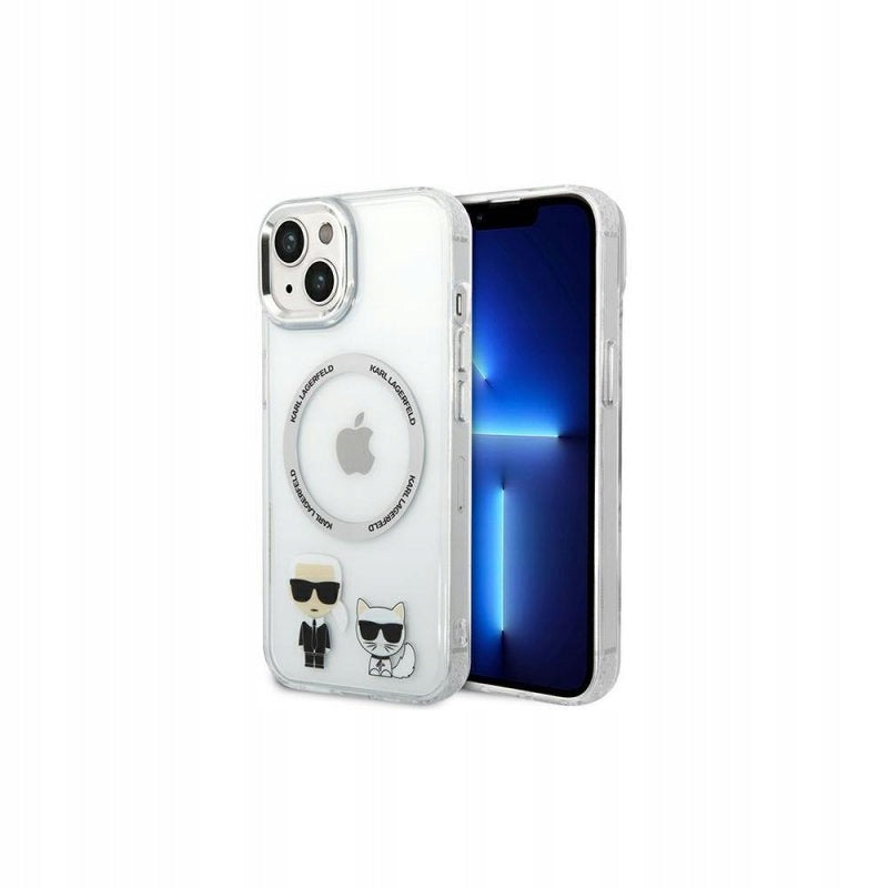 Karl Lagerfeld iPhone 14 6,1" KLHMP14SHKCT transparenter HC Magsafe IML Ring + K&amp;C Transparent 