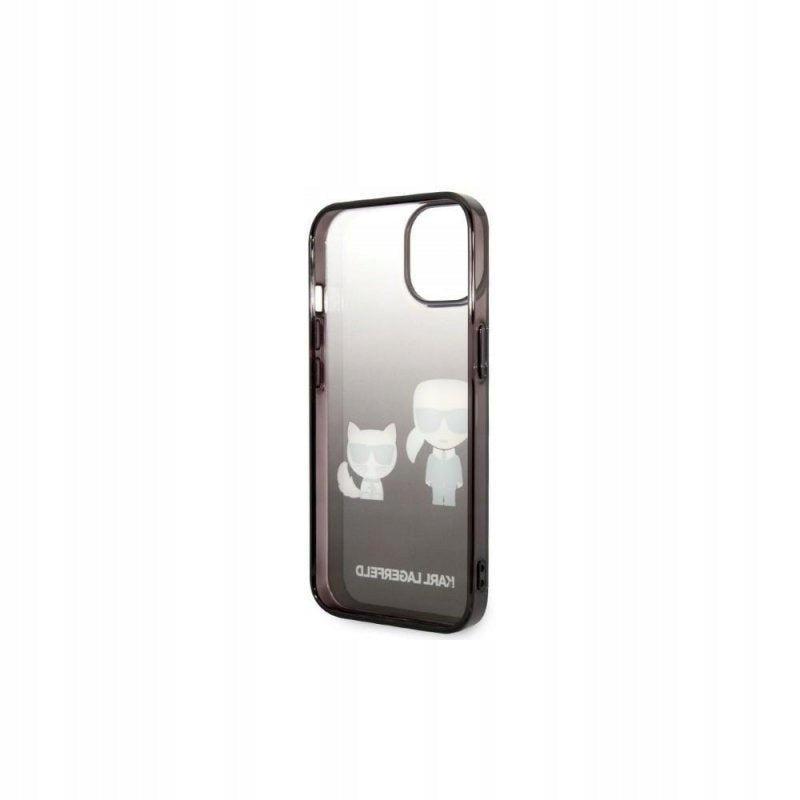 Karl Lagerfeld Gradient and Choupette Case skirtas iPhone 14 Pro, juodas