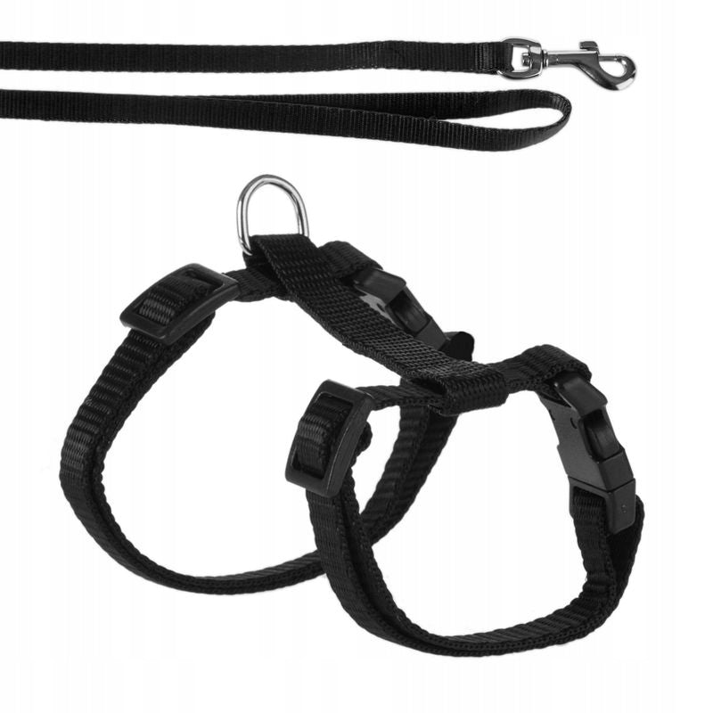 Karlie Adjustable Kitten Harness with Lanyard Black