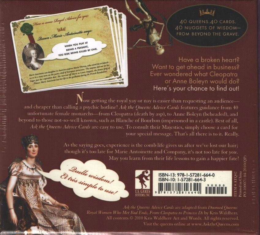 Tarotkarten „Ask the Queens: Ratgeberkartendeck“. 