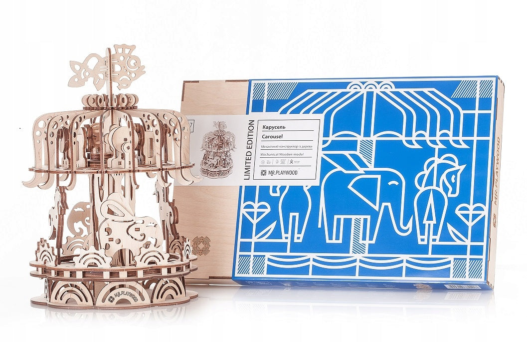 Medinis konstruktorius Mechanical Wooden model Rattle toy