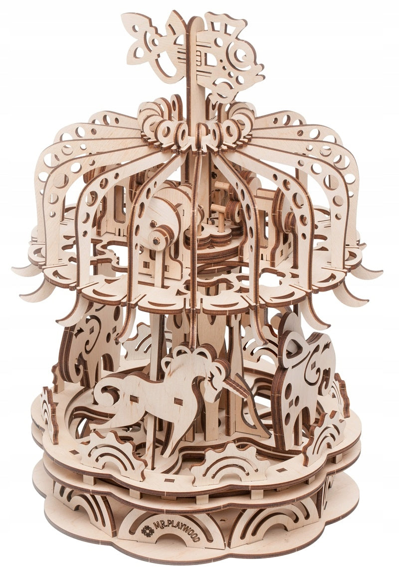 Medinis konstruktorius Mechanical Wooden model Rattle toy