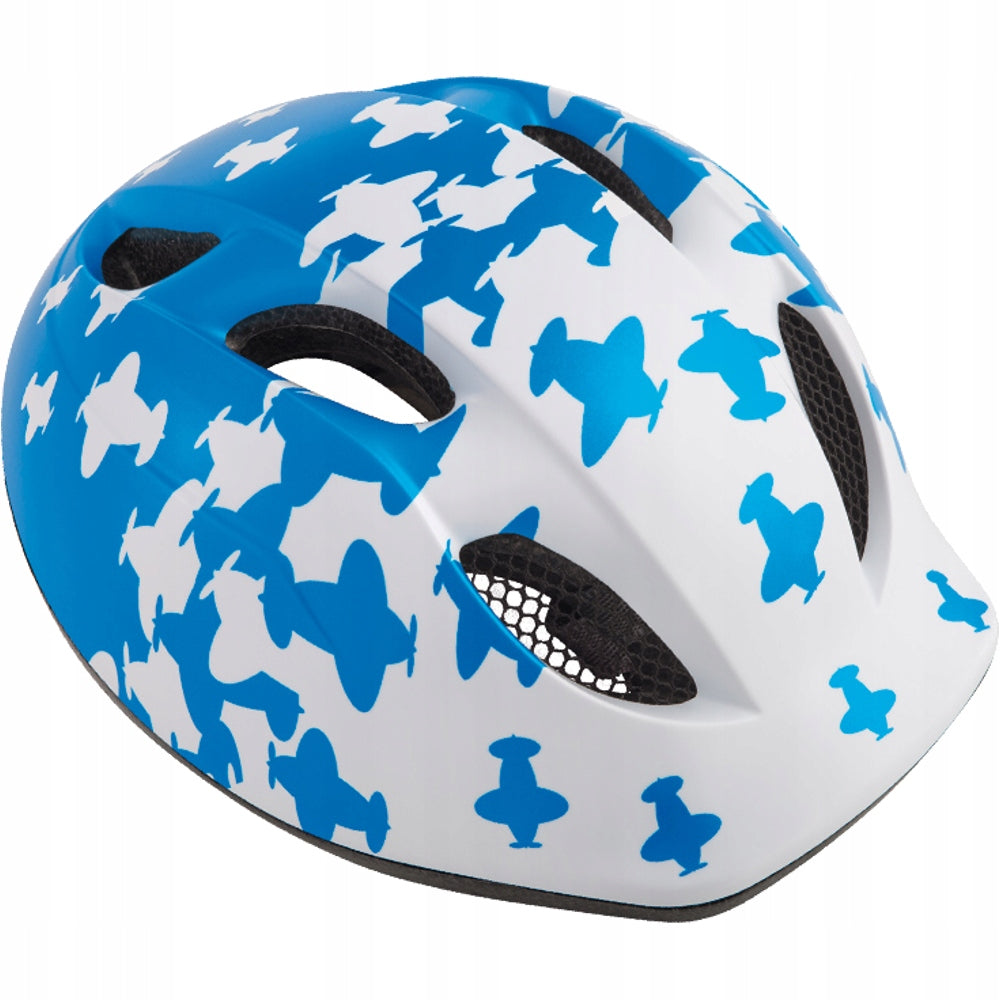 Fahrradhelm MET Super Buddy, blau/weiß 