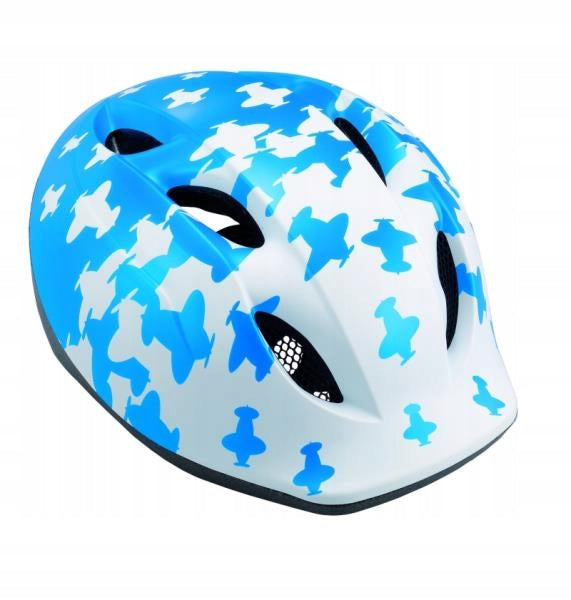 Fahrradhelm MET Super Buddy, blau/weiß 