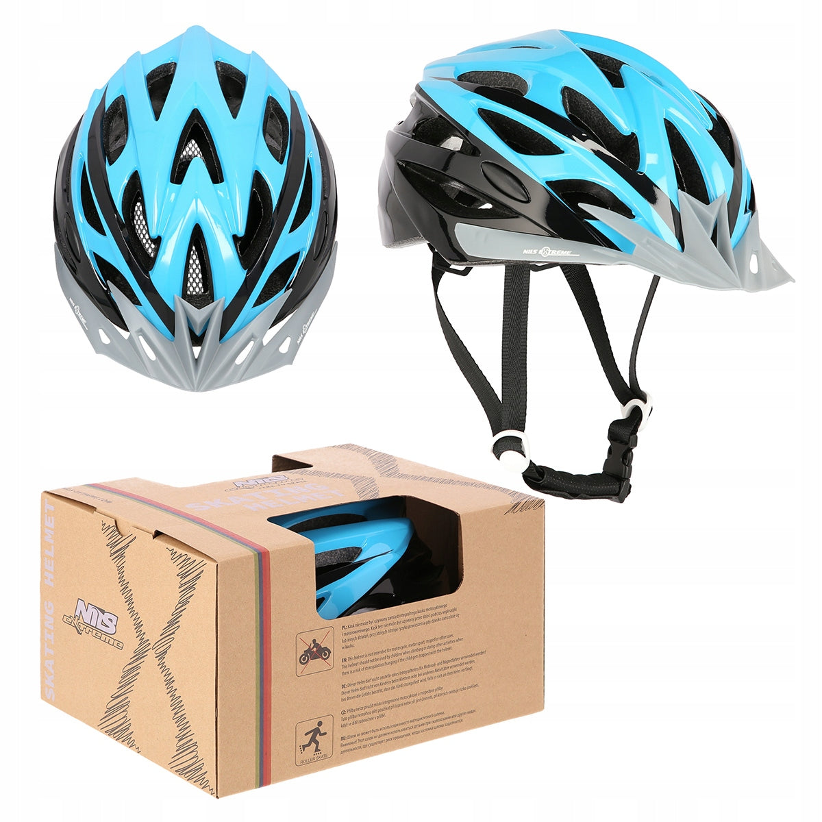 Helm Nils Extreme MTW210, blau/schwarz 