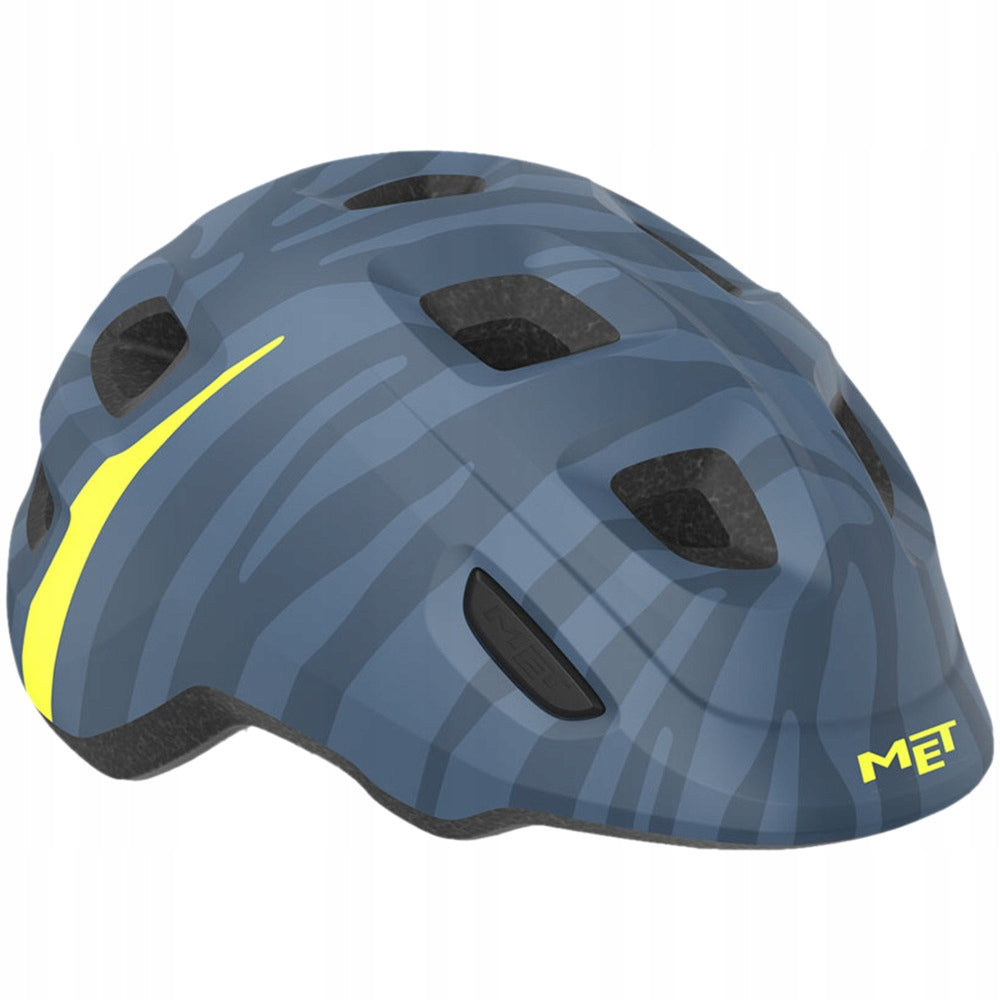 Fahrradhelm MET Hooray Blue Zebra Glossy, blau 