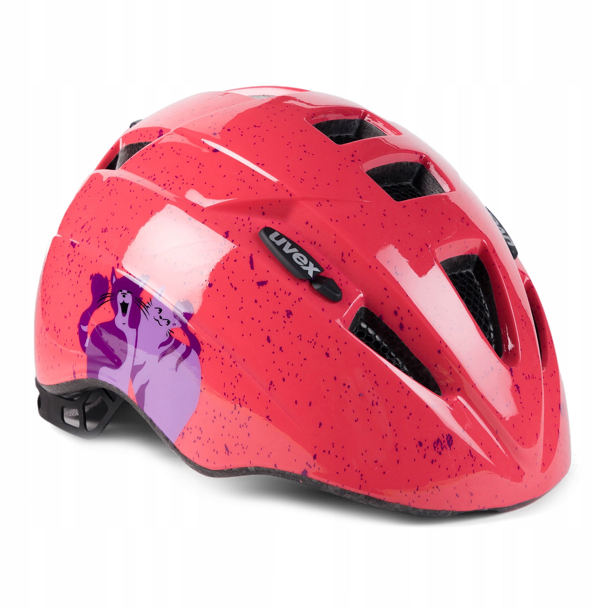 Kinderfahrradhelm Uvex Kid 2 Cats, Größe 46-52 cm, rot 