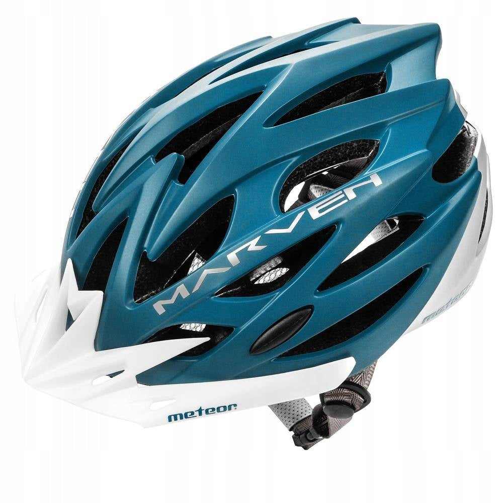 Helm Meteor Marven, blau/weiß 