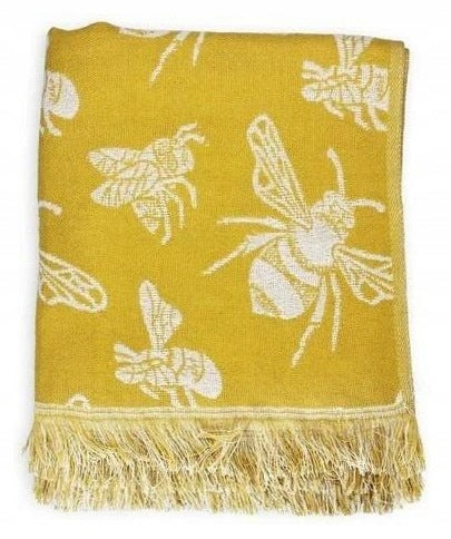 Kate Heiss Blanket 125x150cm Yellow bees