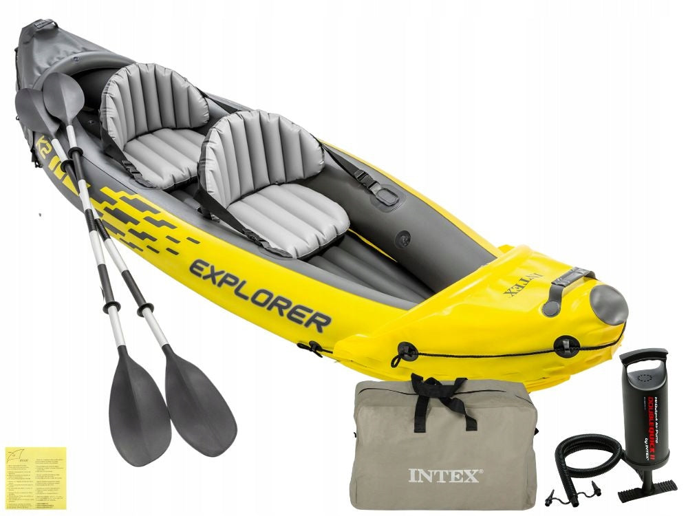 Kayak 2os. Explorer K2 Intex 68307 Pump Paddle Bag MODEL 2026