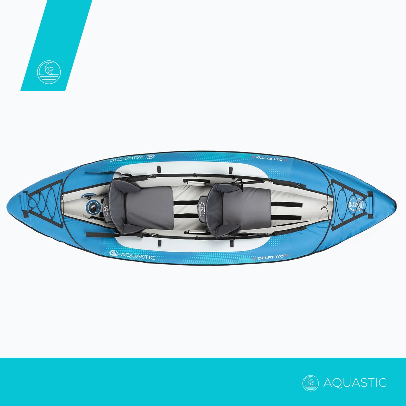 Kayak AQUASTIC Delft 11'0'' / 2-seater / pneumatic 335 cm / +oars Model Delft 11'0''