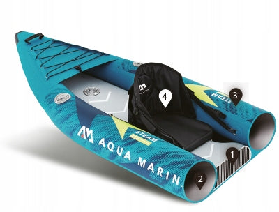 Kayak Aqua Marina STEAM-412 cm 2-seater cm +2x KP-1 +Pump EP-T16 +Battle Length 412 cm