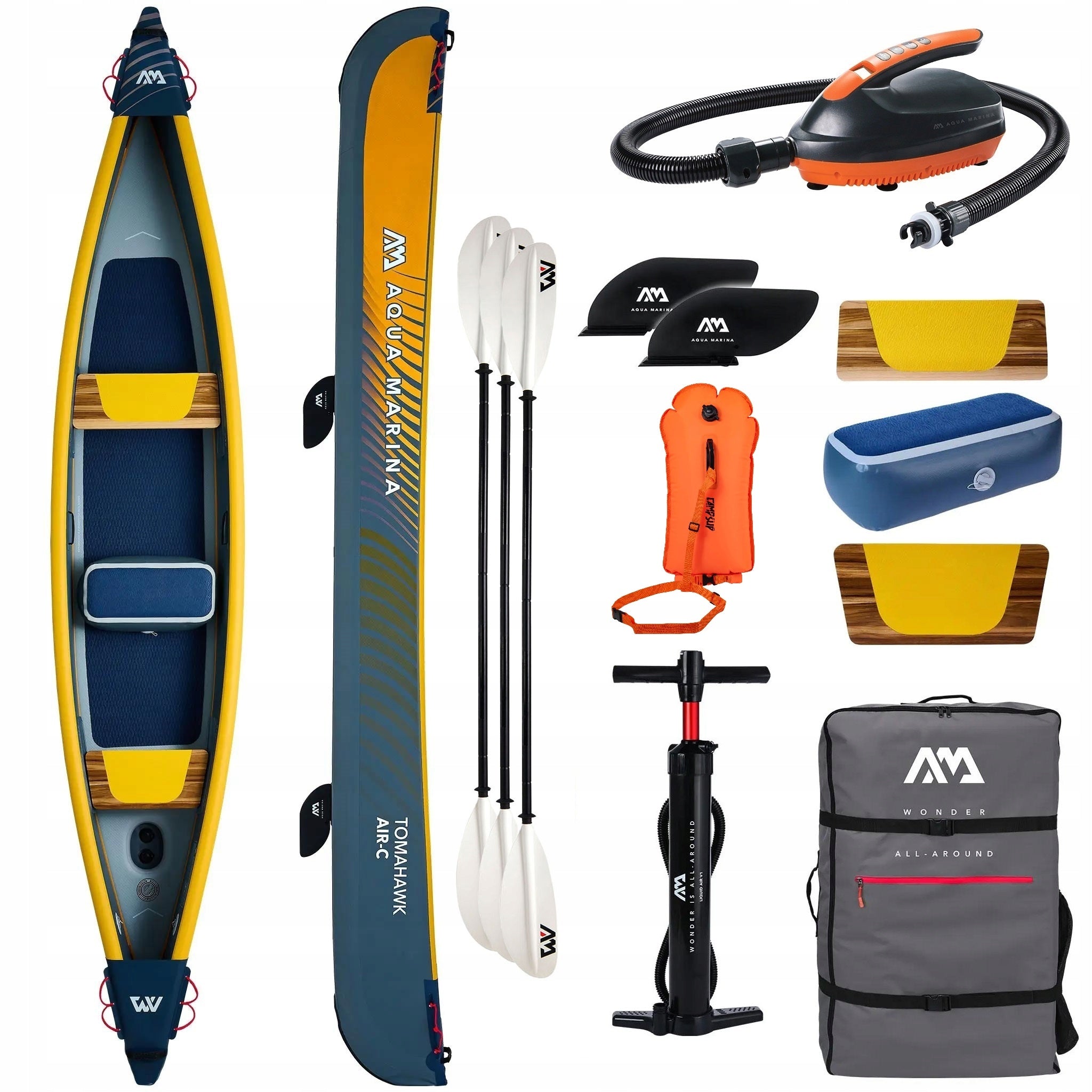 Kayak Aqua Marina Tomahawk AIR-C 478 cm 2024 +3x paddle KP-1 +Pump +Fight