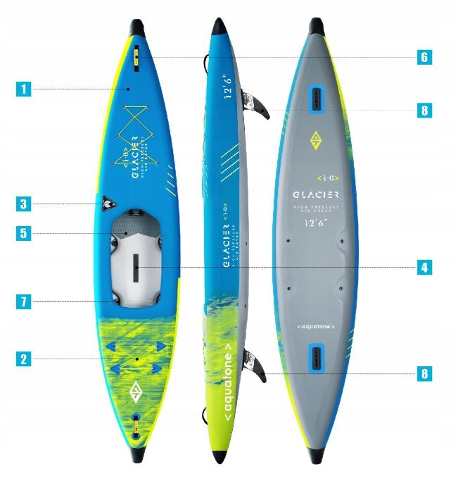 Kayak Aquatone GLACIER 12.6 381 cm 1 seats Model GLACIER 12.6