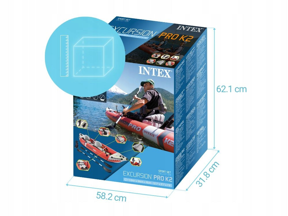Kayak Excursion Pro 2os. Intex Pump + Paddles + Bag 68309 MODEL 2026 Manufacturer code 68309