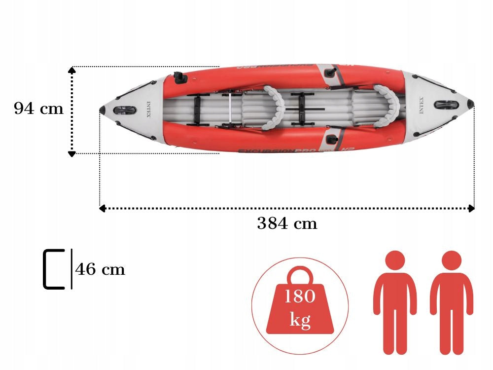 Kayak Excursion Pro 2os. Intex Pump + Paddles + Bag 68309 MODEL 2026 Packaging status original