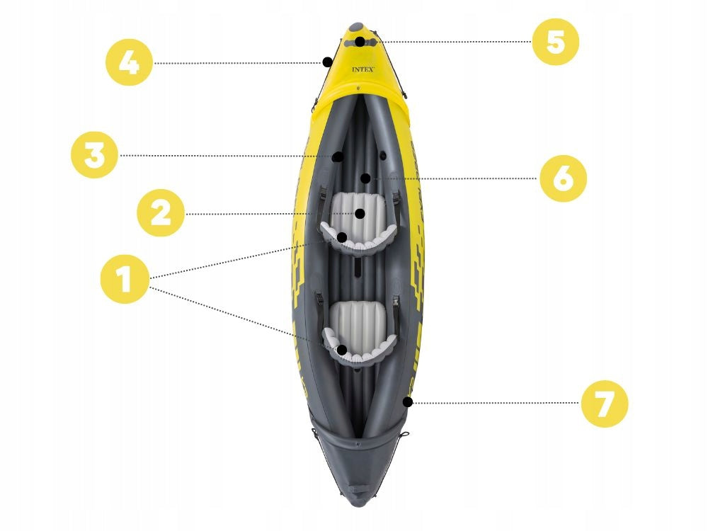 Kayak Explorer K2 2os. Intex Pump + Paddles + Bag 68307 MODEL 2026 Manufacturer code 68307