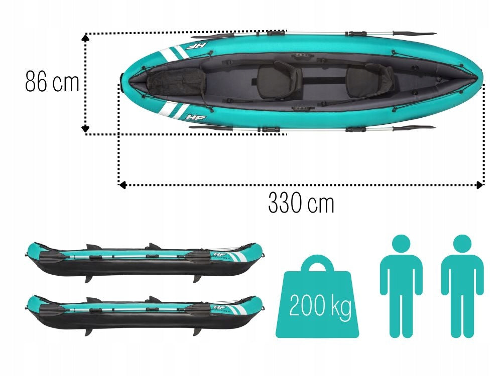 Kayak Inflatable 2 Person Ventura Bestway 65052 Pump Paddle Bag NEW 2025 Manufacturer code Ventura