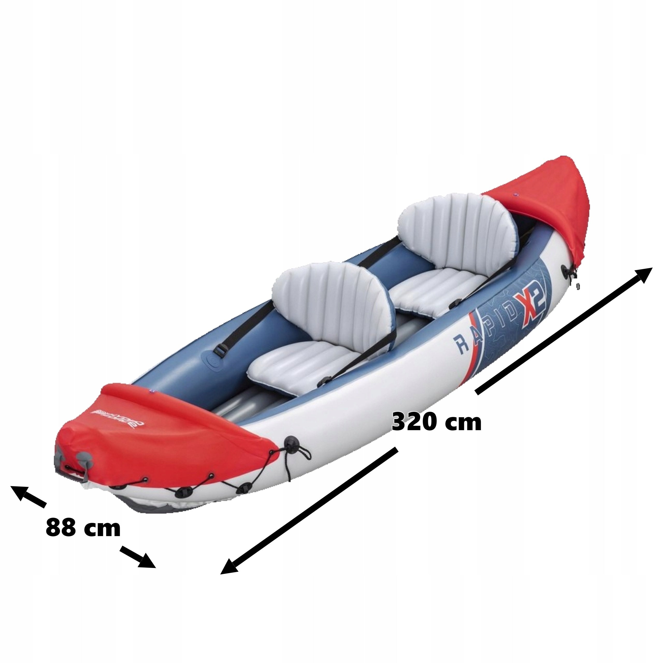 Kayak Inflatable Double Paddle Set Pump 321x88 cm Durable Vinyl Brand no brand