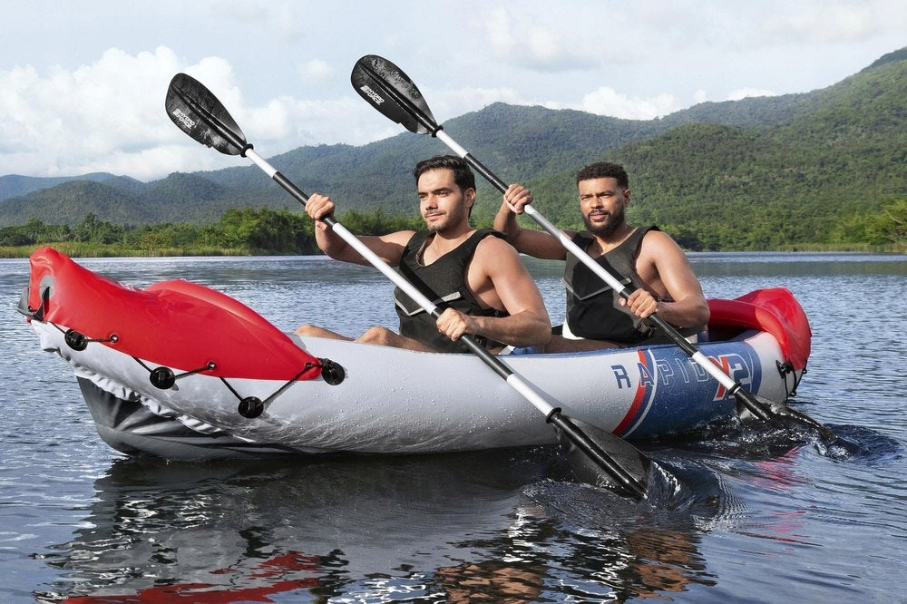 Kayak Inflatable Double Paddle Set Pump 321x88 cm Durable Vinyl Packaging status original