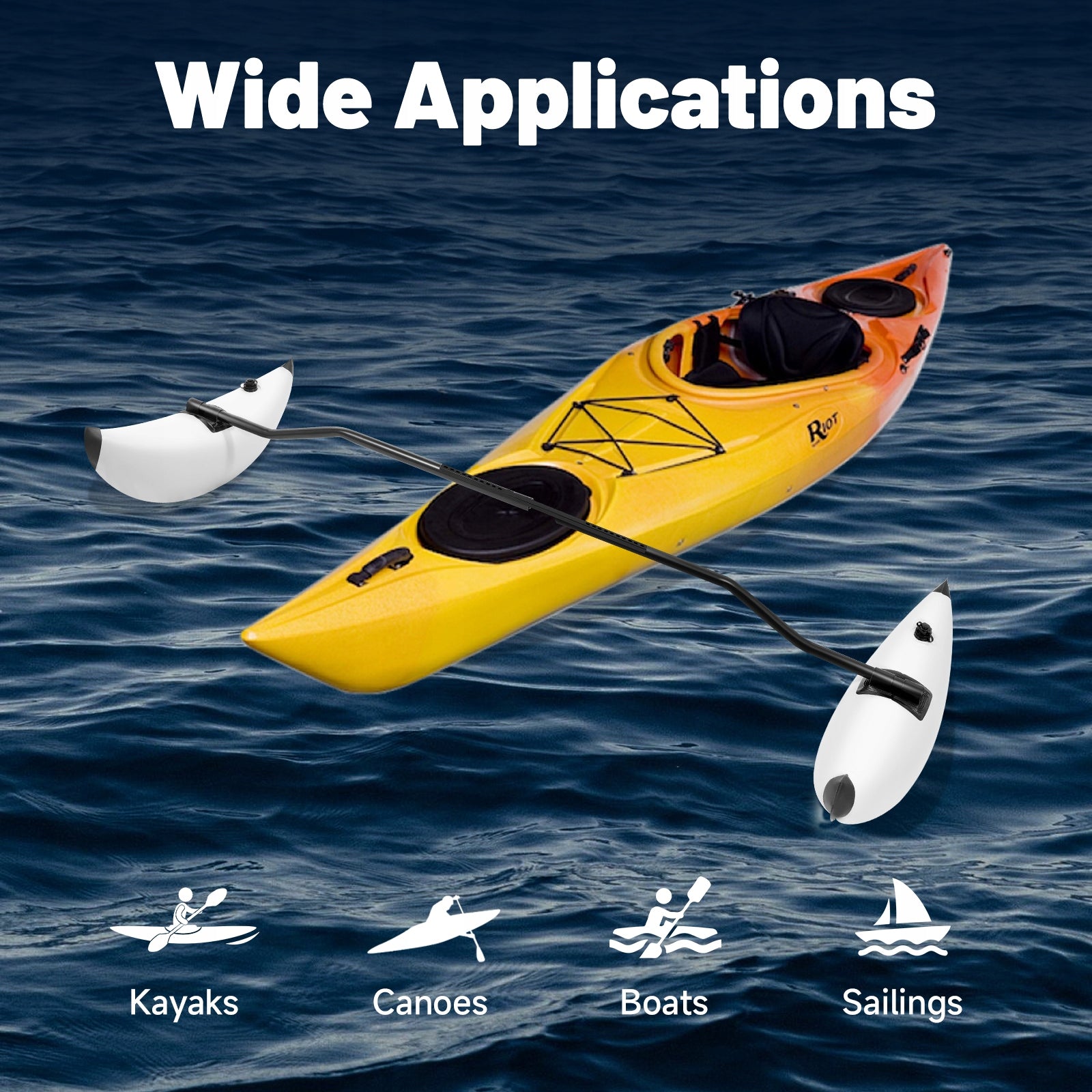 Kayak Outrigger Stabilizer, 2 PCS, 98.5cm PVC Inflatable Outrigger Float Brand no brand