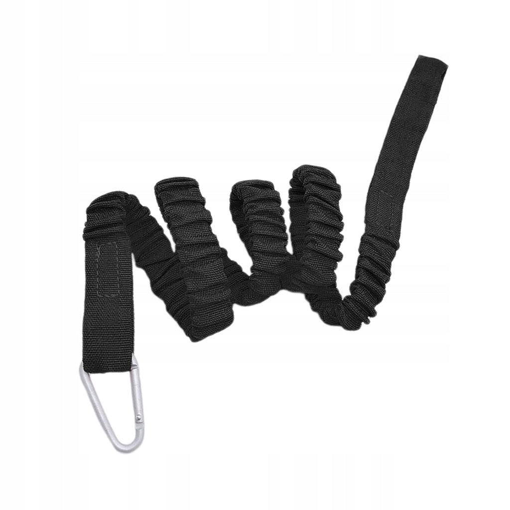 Kayak Paddle Leash Colid Bungee Fishing Pole Holder Tether Black 59inch Model Smycz do wiosła kajakowego