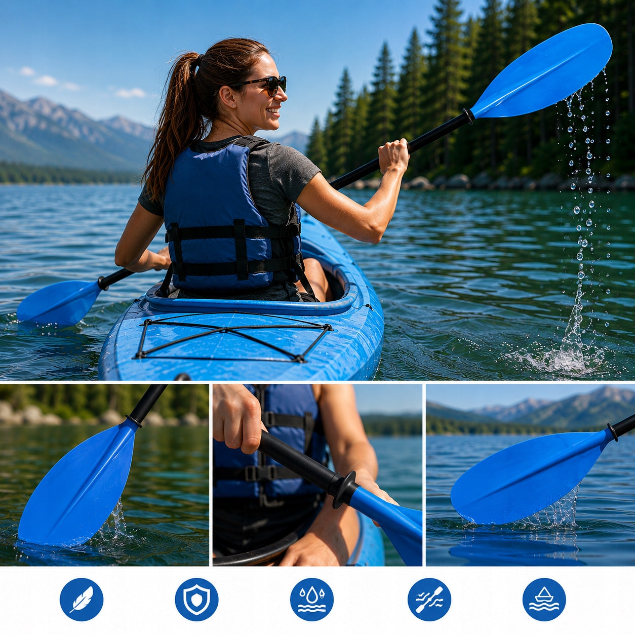 Kayak Paddles with Carbon Fiber Handle Nylon Blade Manufacturer code CE