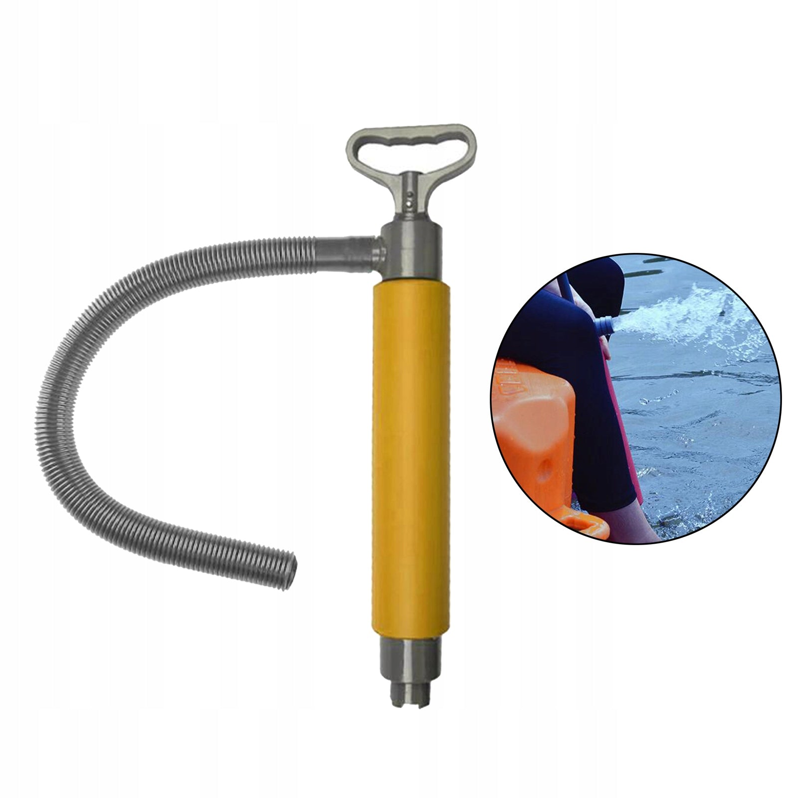 Kayak Pump, Portable Kayak Bilge Floating Hand Pump Emergency Yellow Material other