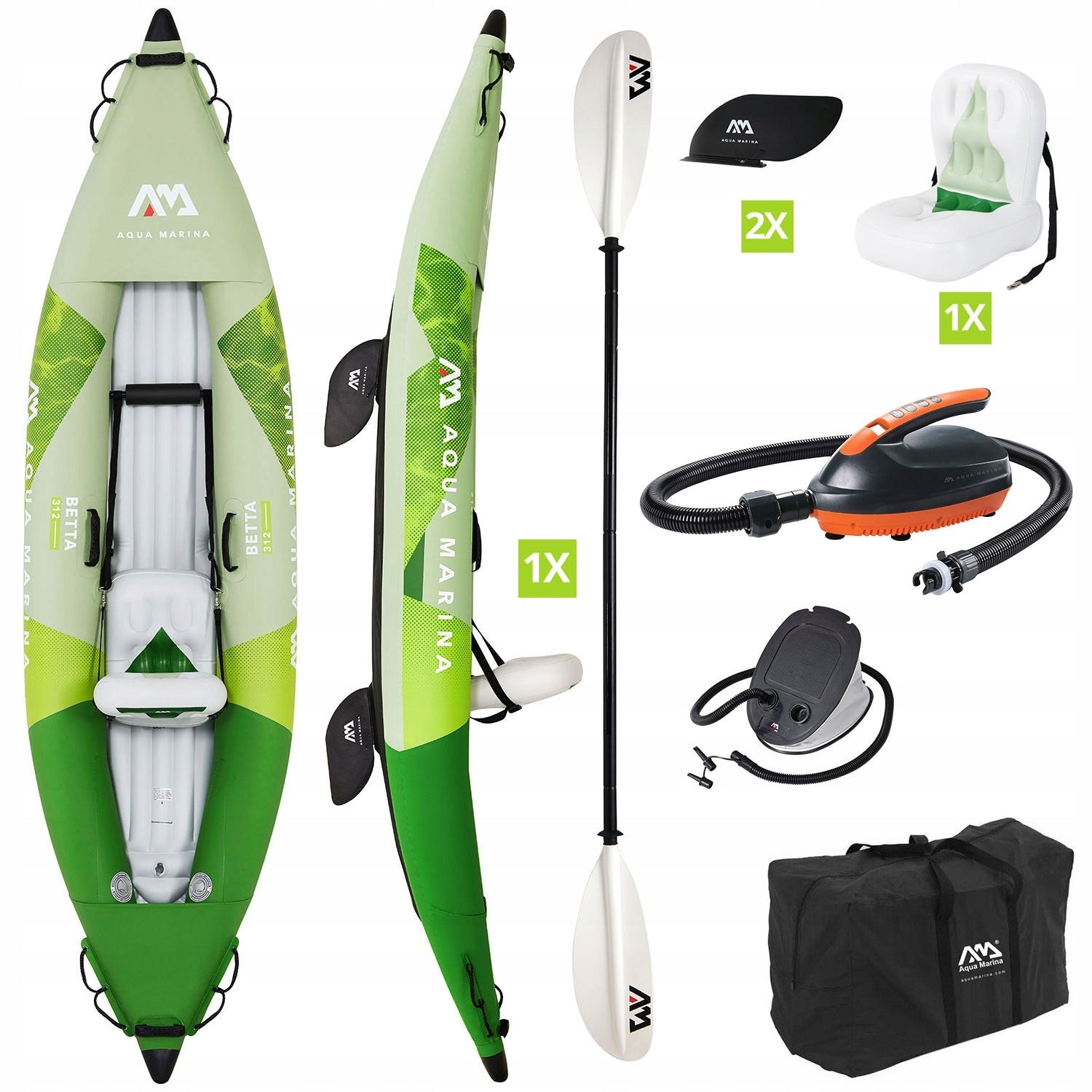 Kayak Pumped Aqua Marina Betta 312 1-person + ELECTRIC PUMP EP-T16