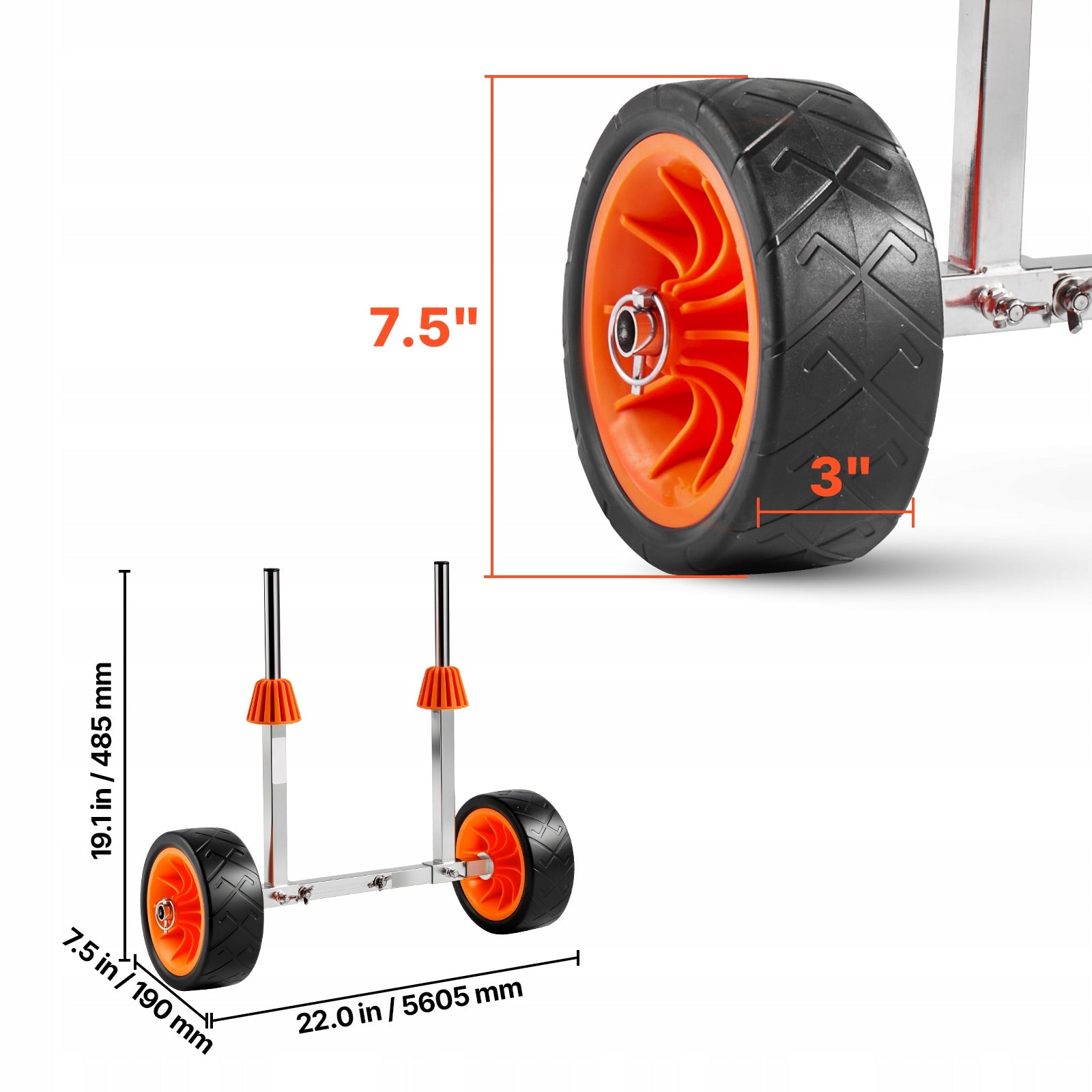 Kayak Trolley 113KG Kayak Transport For Kayak With 4M Fastening Belt Brand SucceBuy