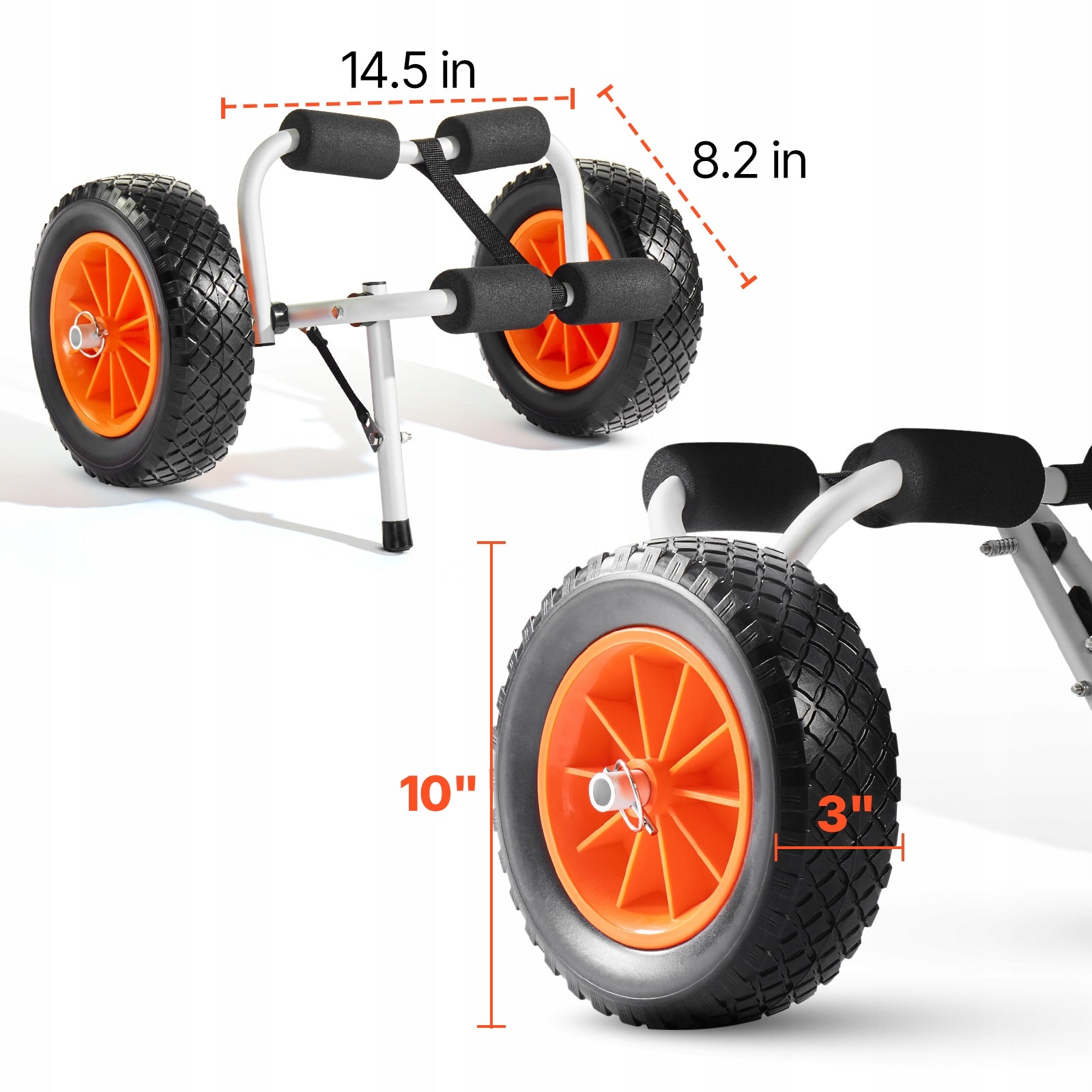 Kayak Trolley Load Capacity 90KG Folding For Kayaks SUP Boards And Boat Jon Brand SucceBuy