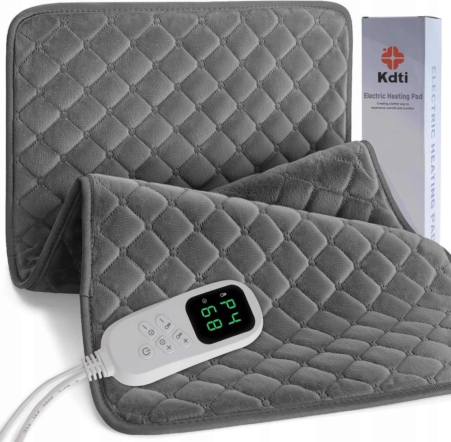 Kdti K900B-7B GREY Electric Pillow 6 Levels For Back Neck Abdomen