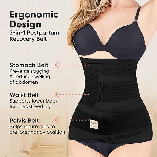 KeaBabies, Revive, 3-in-1 Postpartum Belt Black M/L Manufacturer code 840411703042