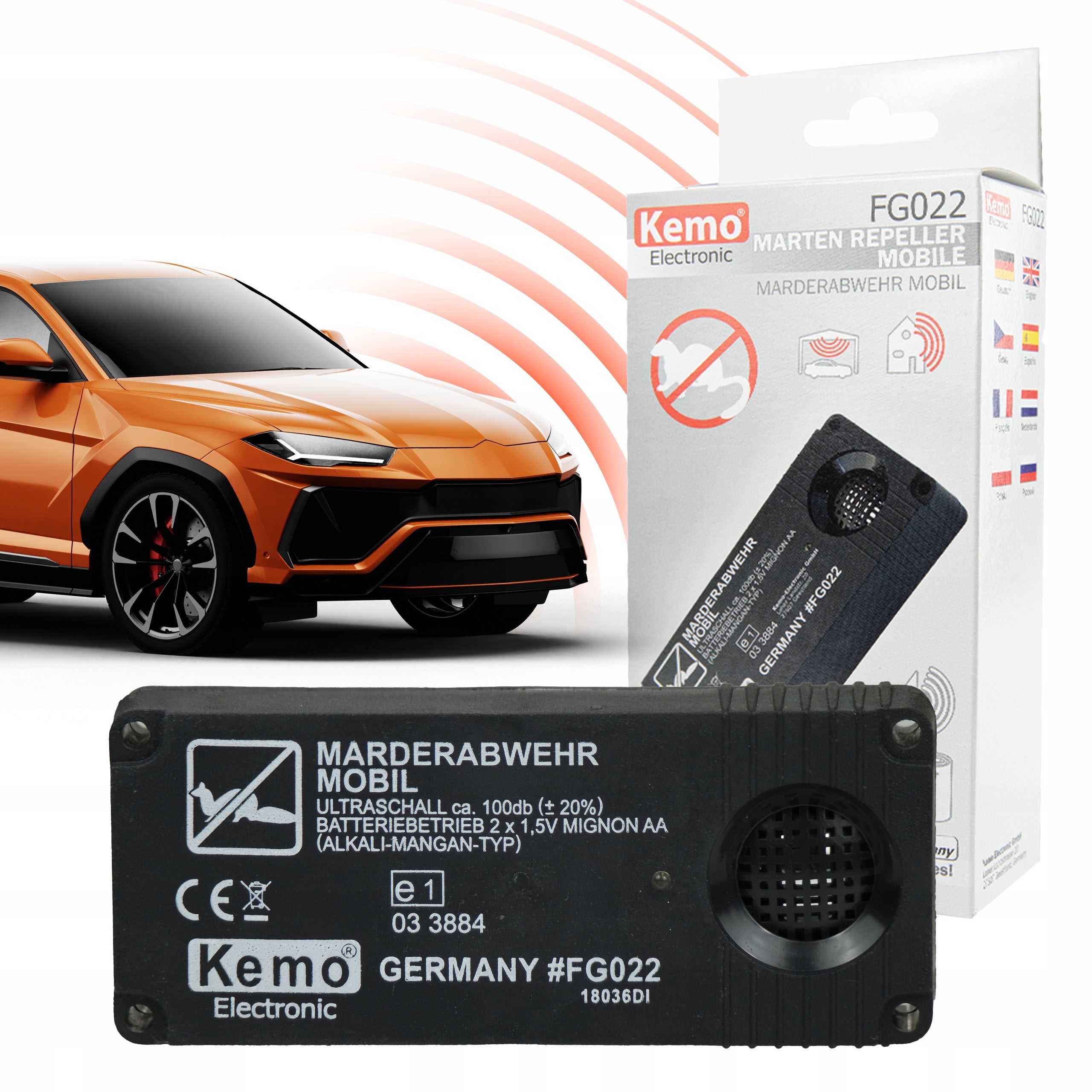 Kemo FG022 battery deterrent kun ultrasonic 2 x AA battery EAN (GTIN) 4024028020228