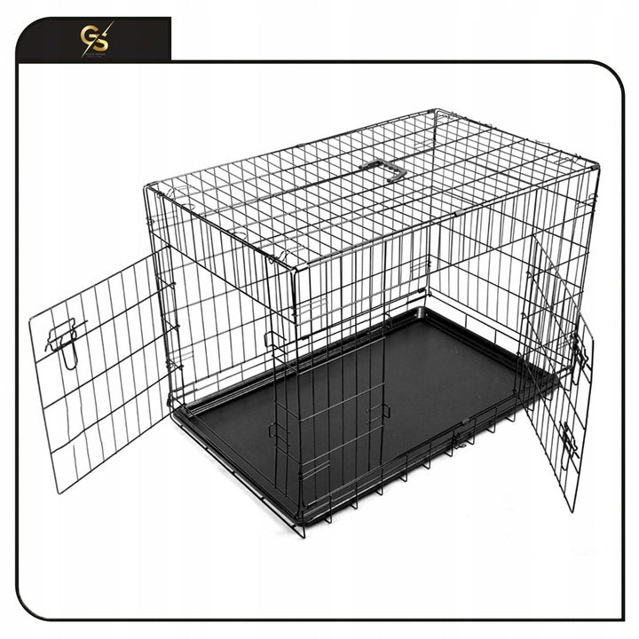 Kennel Cage Transporter for Cat Dog Large Metal Folding 76x54x61 Kind cage