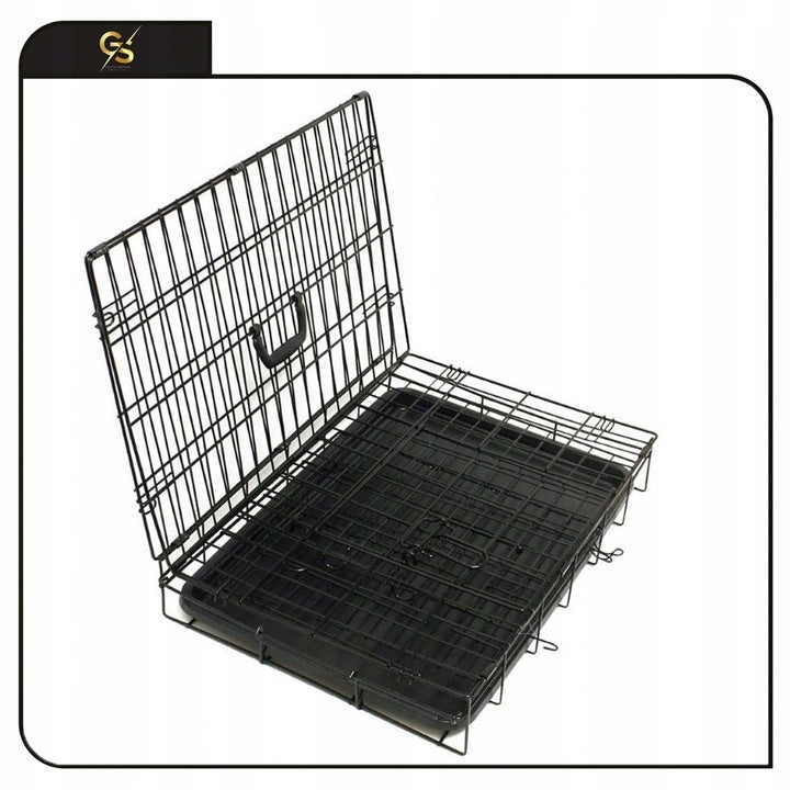 Kennel Cage Transporter for Cat Dog Large Metal Folding 76x54x61 Length 76 cm