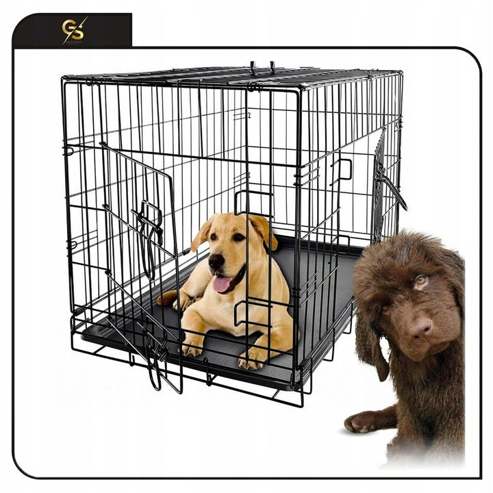 Kennel Cage Transporter for Cat Dog Large Metal Folding 76x54x61 Packaging status original