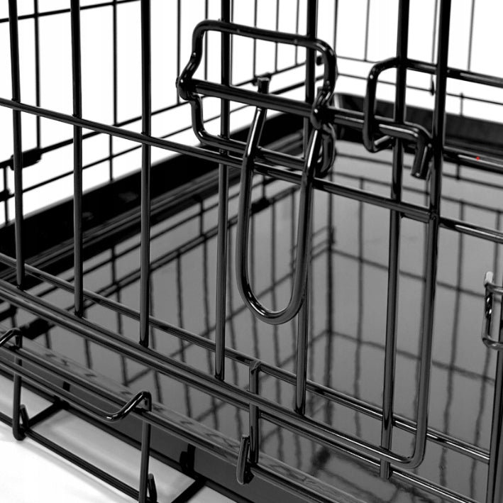 Kennel Cage for Dogs with Orthopedic Bed 2 eL 76X46 CM Brand Lalazoo