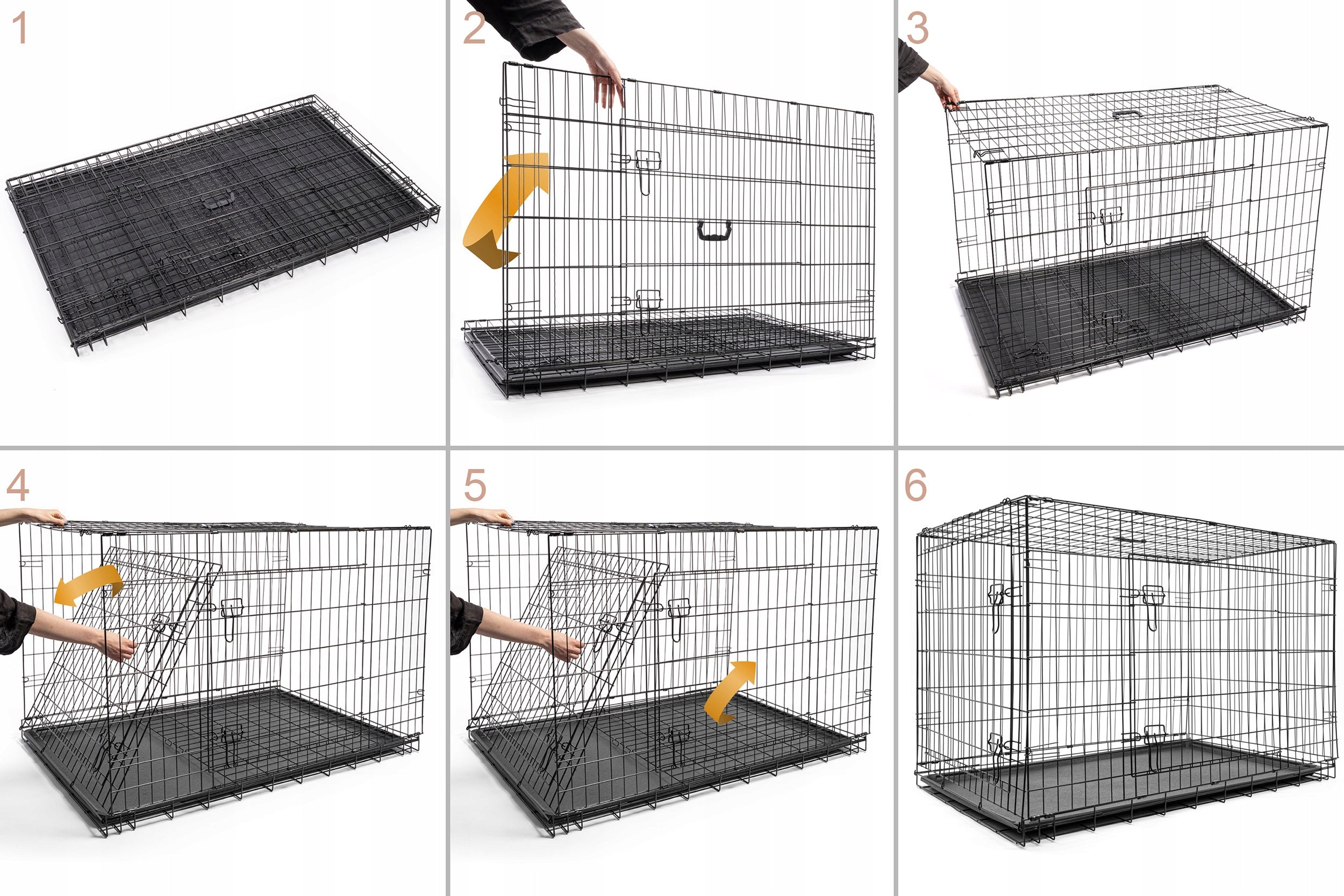 Kennel Dog Cage Metal Folding Large XXXL Dog Playpen 120x75x81cm Product width 75 cm