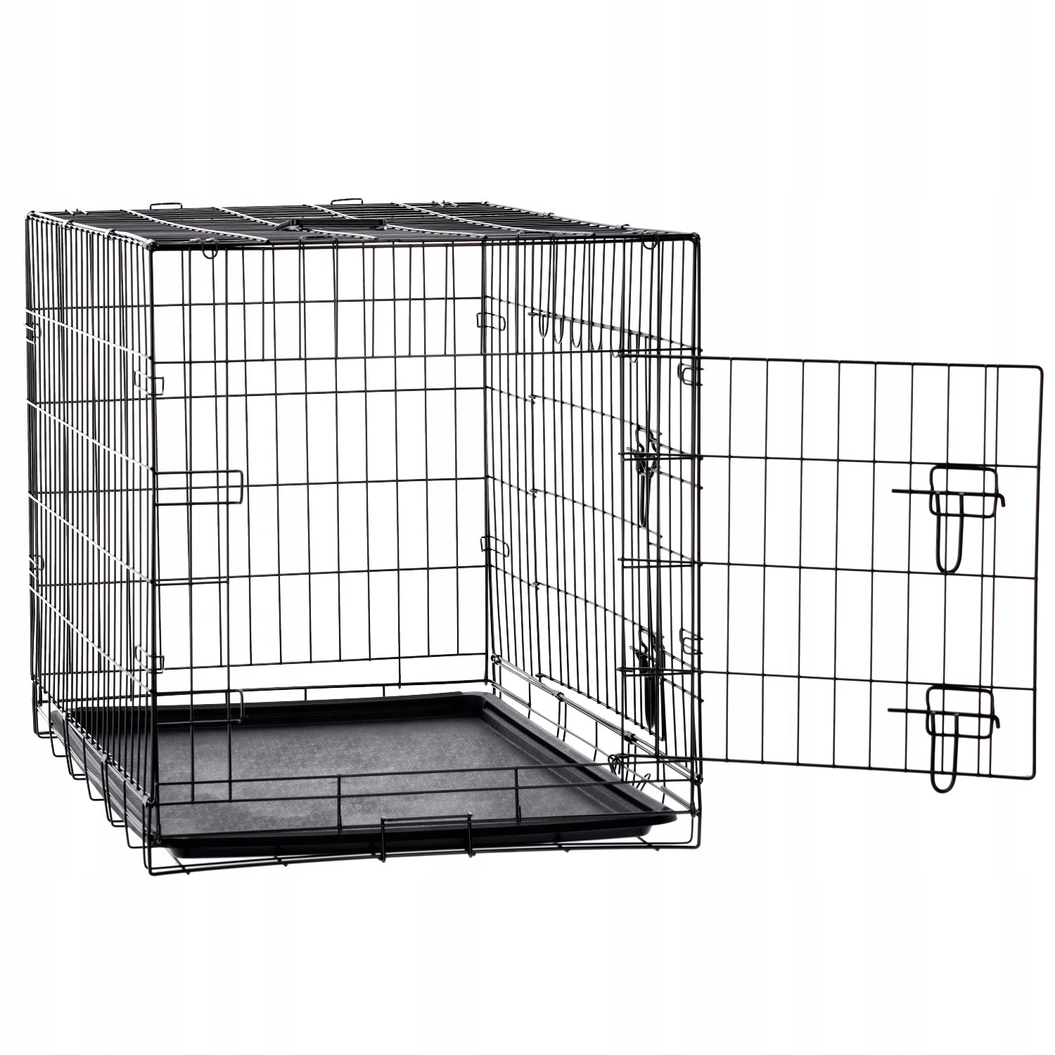 Kennel cage L 76x45x51 cm for Dog – Two-door, Folding, Metal with Trade name Mr. Pretzel Klatka kennelowa dla psa rozmiar L 76x45x51