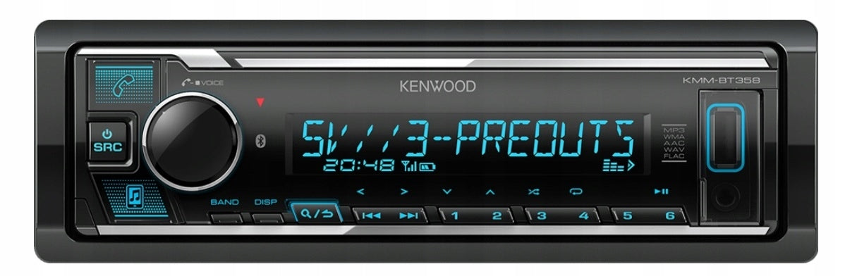 Kenwood KMM-BT358 Car radio Bluetooth MP3 USB AUX VarioColor 3xRCA Packaging status original
